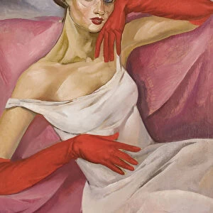 Lady in Top Hat. Artist: Grigoriev, Boris Dmitryevich (1886-1939)
