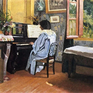 Lady at the Piano, 1904. Artist: Felix Vallotton
