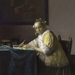 A Lady Writing a Letter, 1665-1670. Artist: Vermeer, Jan (Johannes) (1632-1675)