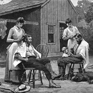 One of a Ladys Duties - Hair Cutting En Famille, 1889