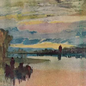 Sur le lac à Petworth - Soir, 1909. Artiste : JMW Turner.