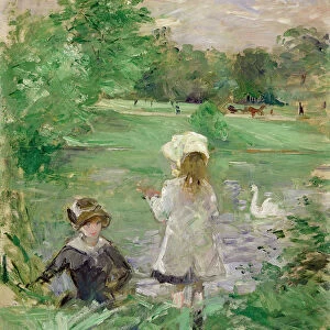 On the lakeside (Au bord du lac), 1883. Artist: Morisot, Berthe (1841-1895)