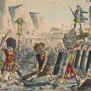 Landing of Julius Caesar, 1850. Artist: John Leech