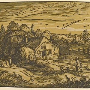 Landscape with Cottage, ca. 1597-98. Creator: Hendrik Goltzius
