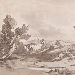 Landscape with a Figure Herding Cattle to Water, May 21, 1789. May 21, 1789
