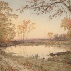 Landscape (Hastings-on-Hudson), 1888. Creator: Jasper F. Cropsey (American, 1823-1900)