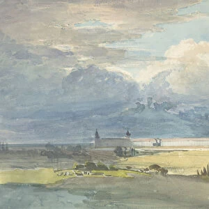 Landscape with a Large Building, 1818-83. Creator: Franz von Hauslab