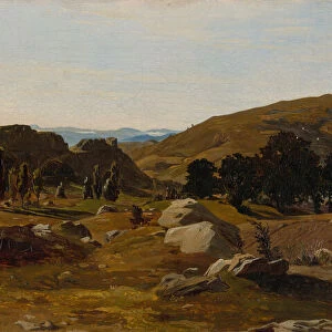 Landscape near Chiusi, Tuscany, 1841. Creator: Alexandre Desgoffe