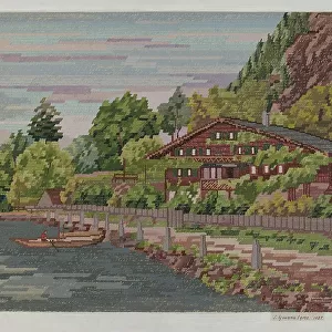 Landscape in Petit Point, 1937. Creator: J. Howard Iams