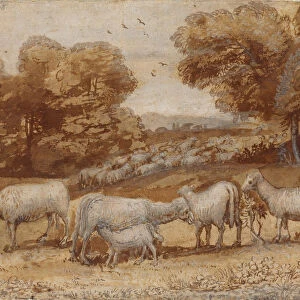 Landscape with Sheep, ca. 1648. Creator: Claude Lorrain