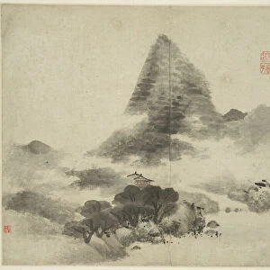 Landscape in the Style of Ancient Masters: after Gao Shangshu, following Dong Yuan (active... 1642. Creator: Unknown)
