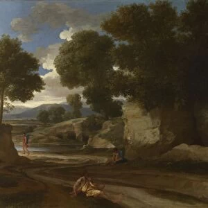 Landscape with Travellers Resting, ca 1638. Artist: Poussin, Nicolas (1594-1665)