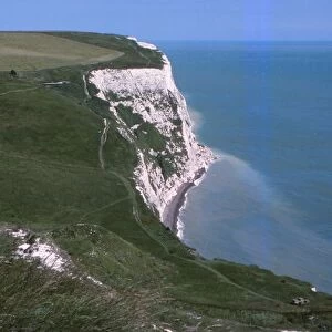 Langdon Bay and Cliffs, east of Dover Harbour, Dover, Kent, 20th century. Artist: CM Dixon