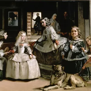 Las Meninas, family of Philip IV, detail of the painting, by Diego de Velazquez