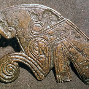 Late iron age bronze brooch of a bird