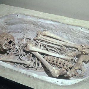 Late Minoan burial in a Bath Tub Sarcophagus, 11th century BC