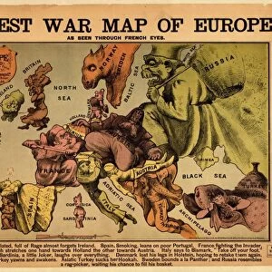 Latest war map of Europe: as seen through French eyes. Artist: Hadol, Paul (1835-1875)