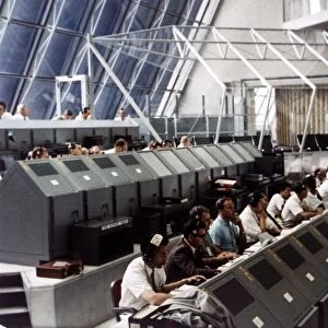 Launch Control Center in the John F Kennedy Space Center, Florida, USA, July 1969