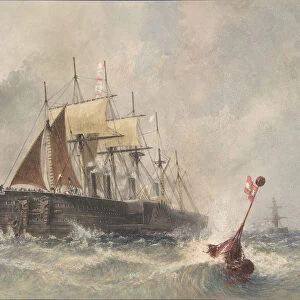 Launching the Buoy from the Bow of the Great Eastern on August 8th, 1865, 1865-66