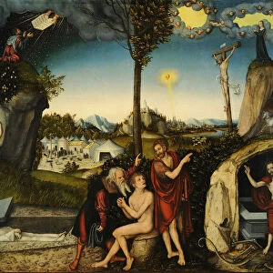 Law and Grace. Artist: Cranach, Lucas, the Elder (1472-1553)
