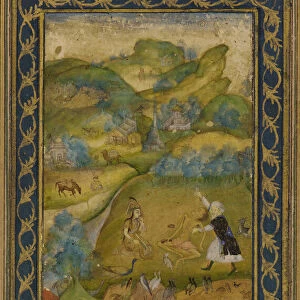 Layla and Majnun, Mughal dynasty, 17th century. Creator: Unknown