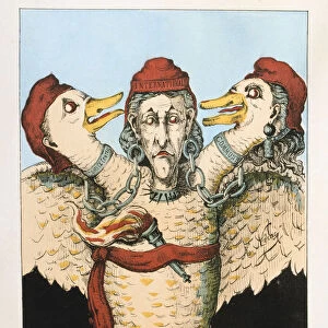 Le Canard a Trois Becs, cartoon relating to the Paris Commune, 1871. Artist: H Nerac