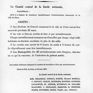 Le Comite Central de la Garde Nationale, from French Political posters of the Paris Commune