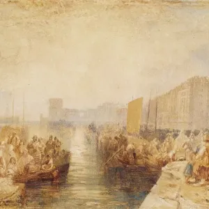Le Havre: Sunset, about 1827. Creator: JMW Turner