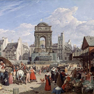 Le Marche et la fontaine des Innocents, 1822
