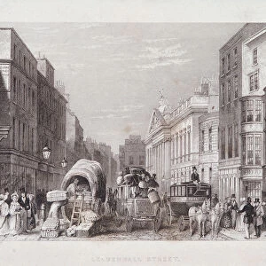 Leadenhall Street, London, c1837. Artist: J Hopkins
