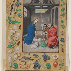 Leaf Excised from a Book of Hours: The Nativity, c