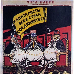 The League of Nations (Poster), 1920. Artist: Deni (Denisov), Viktor Nikolaevich (1893-1946)