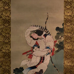 The Legendary Empress Jingu, dated 1847. Creator: Studio of Katsushika Hokusai