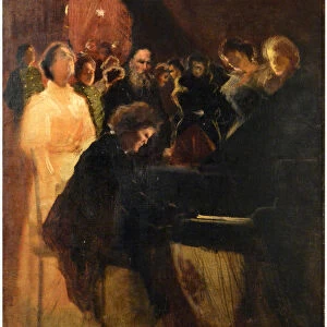 Leo Tolstoy at the concert given by Anton Rubinstein