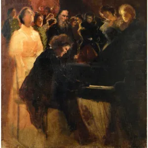 Leo Tolstoy at the concert given by Anton Rubinstein