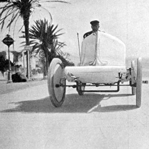 Leon Serpollet in his Gardner-Serpollet steam car, Nice, 1903