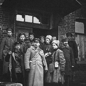 Leon Trotsky with his bodyguards, 1919