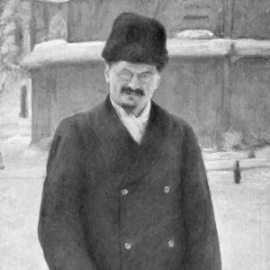 Leon Trotsky at Brest-Litovsk, 7th January 1918, (1929)