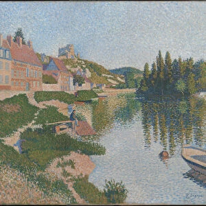 Les Andelys. The Riverbank, 1886. Artist: Signac, Paul (1863-1935)