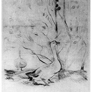 Les Oies, (The Geese), c1860-1890 (1924). Artist: Berthe Morisot