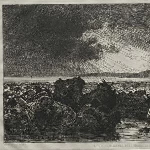 Les roches noires pres Trouville. Creator: Maxime Lalanne (French, 1827-1886)