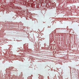 Les Travaux de la Manufacture (The Factory in Operation) (Furnishing Fabric), France, 1783/84. Creator: Oberkampf Manufactory