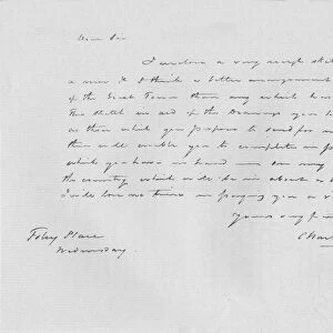 A letter from Charles Barry, c1840 (1904). Artist: Sir Charles Barry