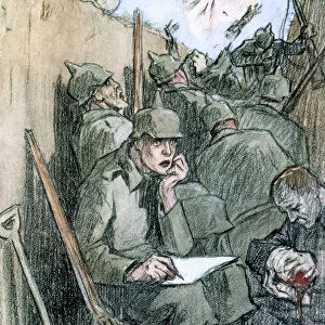 A Letter from the German Trenches, 1916. Artist: Louis Raemaekers