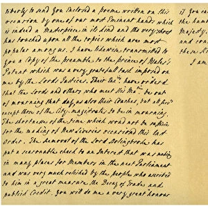 Letter from Joseph Addison to J Robethon, Secretary to George I, 4th September 1714. Artist: Joseph Addison