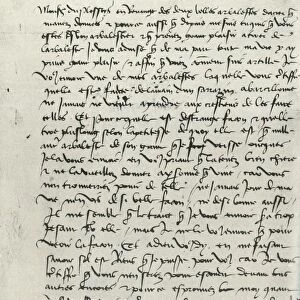 Letter from King Rene of Anjou, 15th century, (1934). Creator: Rene of Anjou, King of Naples