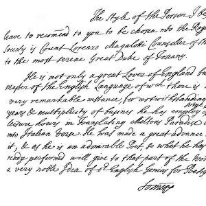 A letter letter from John, 1st Baron Somers, early 18th century, (1840). Artist: Sir Hans Sloane