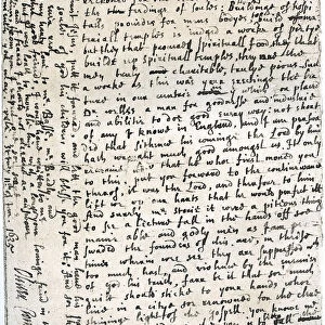 A letter to a Mr Storie by Oliver Cromwell, St Ives, 11 January, 1635-1636, (1899)