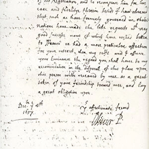 A letter by Oliver Cromwell to Cardinal Mazarin, 4 December 1657, (1899)