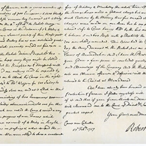 Letter from Robert Clive to Thomas Pelham-Holles, 23rd February 1757. Artist: Robert Clive